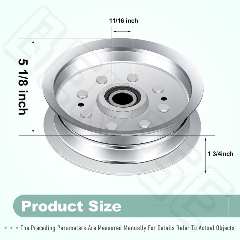 BERPSE 2-Pack 756-05034A Idler Pulley for Joh-n Deere 100 & S100-S130 42" and 48" Decks MTD Cub Cadet XT1-LT42 XT1-LT46 Troy Bilt, Replace 34-109 280-242 756-05034A GY20629 - Image 2
